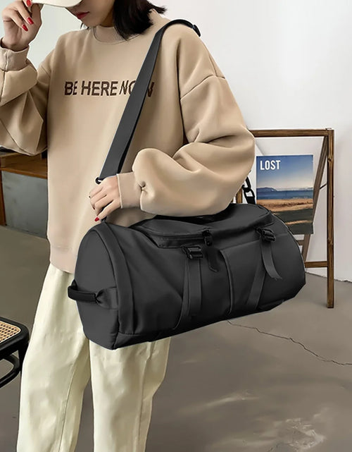 Load image into Gallery viewer, Overnight Bag Gym Travel Duffle Bag for Men and Women Weekender, Multifunctional, Black
