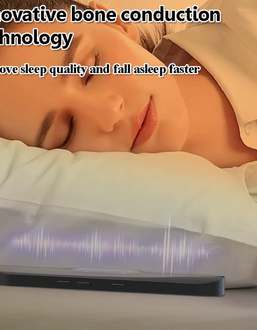 Load image into Gallery viewer, Under Pillow Bone Conduction Bluetooth Speaker White Noise Sleep Aid Soundbar with LED Display TF Card Slot Support Timed Off

