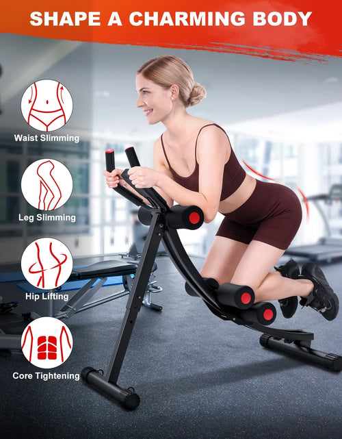 Load image into Gallery viewer, Foldable Ab Machine, Ab Workout Equipment for Home Gym,Core &amp; Abdominal Trainer Fitness Equipment Max 440Lbs with LCD Display
