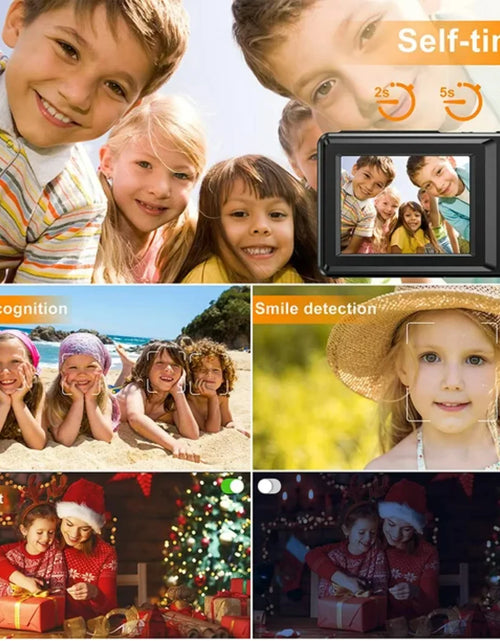 Load image into Gallery viewer, 1080P Digital Camera 44MP 16X Digital Zoom Compact Point and Shoot Camera Portable Small Camera Starter Camera for Teens Students Boys Girls Seniors
