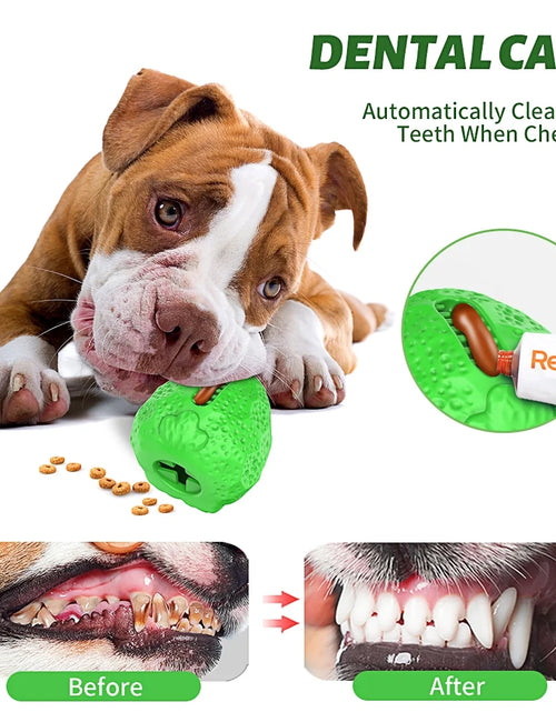 Load image into Gallery viewer, Rubber Dog Chew Toys,Treat Food Dispensing Dog Toys for Teeth Cleaning, Puzzle Interactive Dog Toys for Small Medium Large Dogs Green
