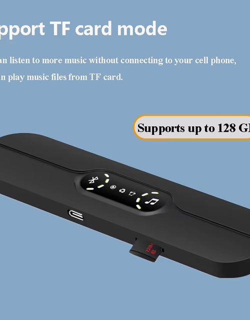 Load image into Gallery viewer, Under Pillow Bone Conduction Bluetooth Speaker White Noise Sleep Aid Soundbar with LED Display TF Card Slot Support Timed Off
