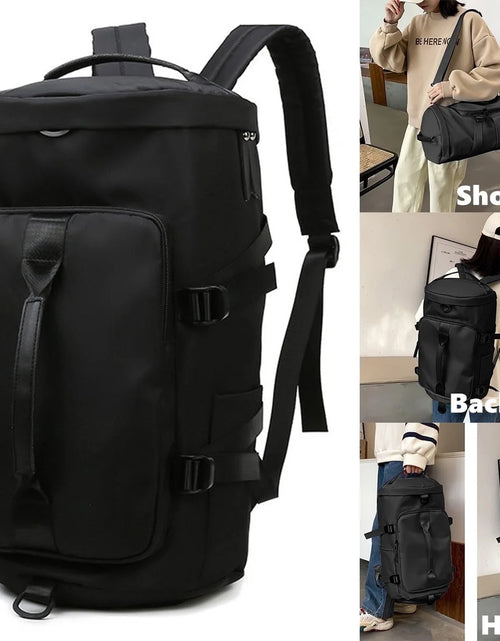 Load image into Gallery viewer, Overnight Bag Gym Travel Duffle Bag for Men and Women Weekender, Multifunctional, Black
