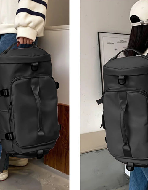 Load image into Gallery viewer, Overnight Bag Gym Travel Duffle Bag for Men and Women Weekender, Multifunctional, Black
