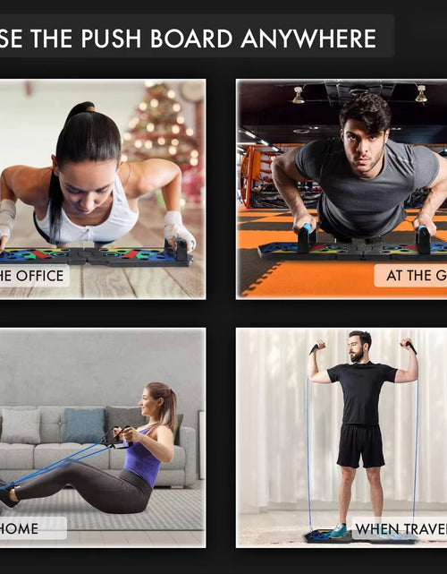 Load image into Gallery viewer, Push-Up Board Set Portable Multifunctional Push-Up Bar Foldable Fitness Equipment for Chest Abdomen Arms/Back Training
