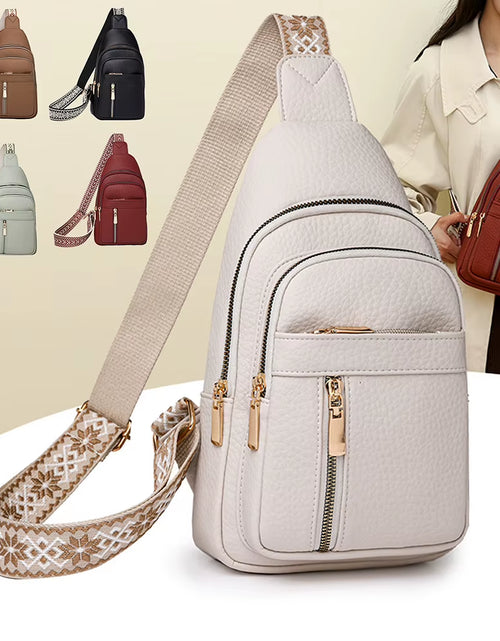 Load image into Gallery viewer, UrbanChic Crossbody – Waterproof PU Leather Chest &amp; Shoulder Bag for Women on the Go
