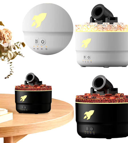 Volcanic Crack Light Cannons Humidifier Aroma Diffuser Cannon Blast Turret Aromatherapy Humidifier Air Humidifier for Bedroom