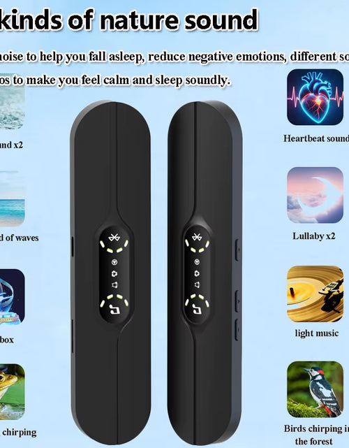 Load image into Gallery viewer, Under Pillow Bone Conduction Bluetooth Speaker White Noise Sleep Aid Soundbar with LED Display TF Card Slot Support Timed Off
