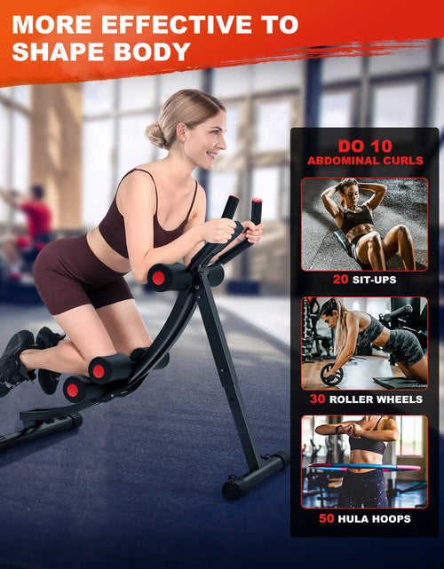 Load image into Gallery viewer, Foldable Ab Machine, Ab Workout Equipment for Home Gym,Core &amp; Abdominal Trainer Fitness Equipment Max 440Lbs with LCD Display
