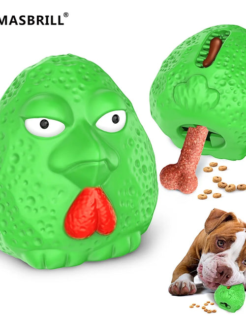 Load image into Gallery viewer, Rubber Dog Chew Toys,Treat Food Dispensing Dog Toys for Teeth Cleaning, Puzzle Interactive Dog Toys for Small Medium Large Dogs Green
