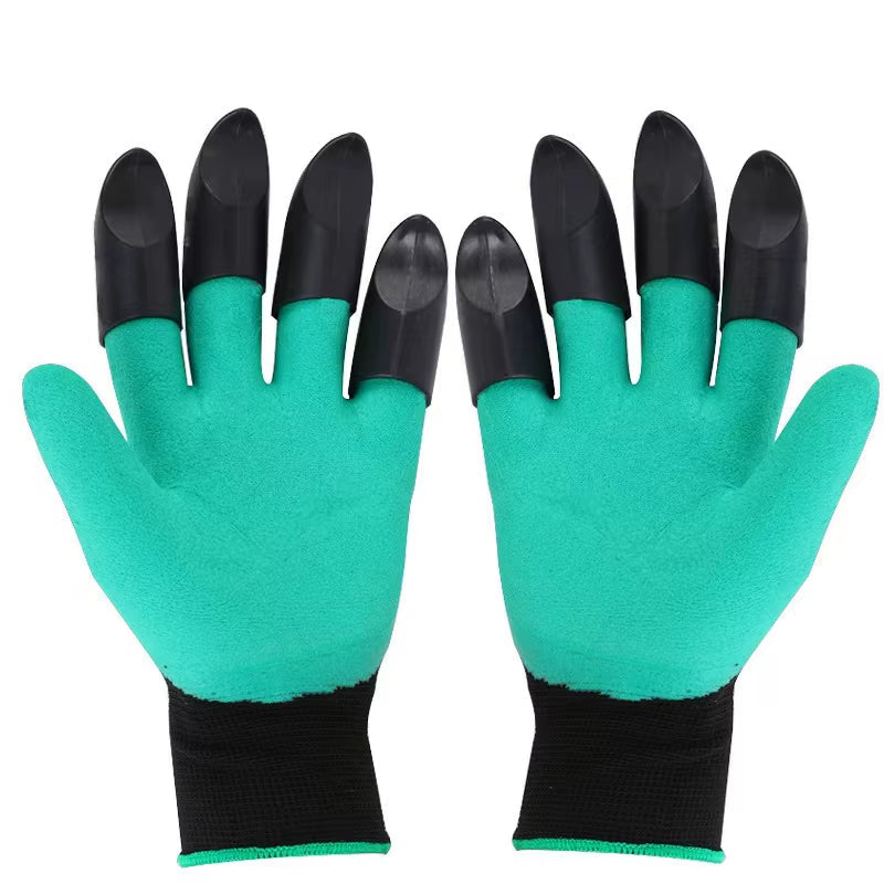 1 Pair Garden Digging Gloves Household Sting-Resistant Non-Slip Latex Gloves Breathable Claws Gloves Gardening Hand Protector