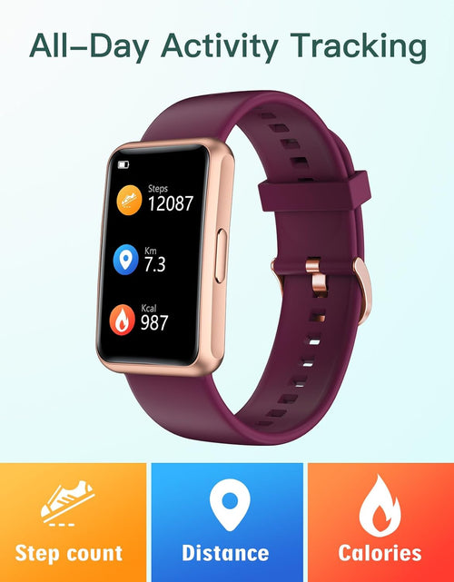 Load image into Gallery viewer, Fitness Tracker No Bluetooth No APP No Phone Needed, Fitness Watch for Men Women Parents IP68 Waterproof with Full Touch Screen Steps Calories Counter Sleep Tracker Alarm Clocks (Purple)
