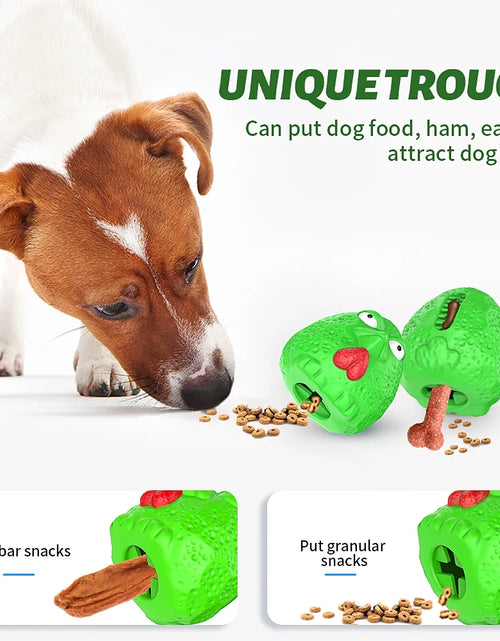 Load image into Gallery viewer, Rubber Dog Chew Toys,Treat Food Dispensing Dog Toys for Teeth Cleaning, Puzzle Interactive Dog Toys for Small Medium Large Dogs Green

