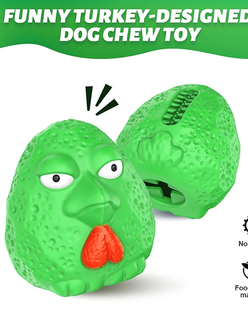 Load image into Gallery viewer, Rubber Dog Chew Toys,Treat Food Dispensing Dog Toys for Teeth Cleaning, Puzzle Interactive Dog Toys for Small Medium Large Dogs Green
