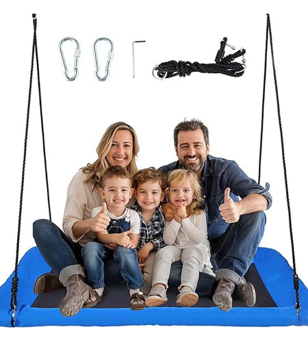 700Lb Giant 60" Platform Tree Swing for Kids Rectangular Platform Swing Outdoor Swing Kids and Adults Outdoor Tree Swing