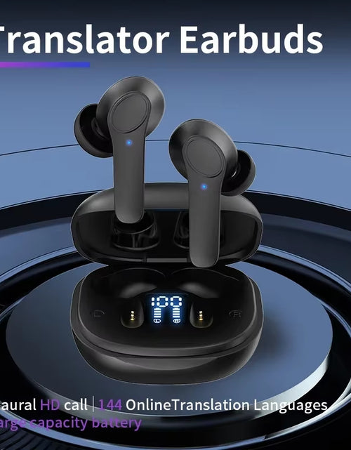 Load image into Gallery viewer, Translation Headphones Real Time Bluetooth Earbuds Translator 144 Languages Simultaneous Business Interpretation Earphones
