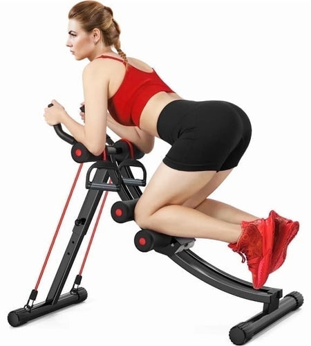 Foldable Ab Machine, Ab Workout Equipment for Home Gym,Core & Abdominal Trainer Fitness Equipment Max 440Lbs with LCD Display